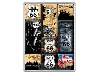 Комплект магнити Route 66 - 9бр.