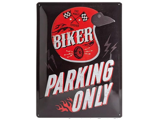Метална табела Biker Parking Only